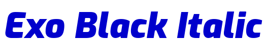 Exo Black Italic 字体